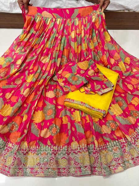 Heavy Viscose Tebby Organza Lehenga Choli Collection  Designer Lehenga Choli