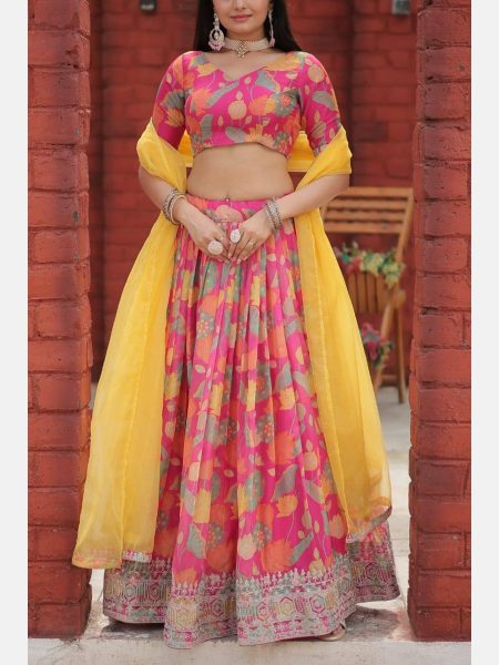 Heavy Viscose Tebby Organza Lehenga Choli Collection  Designer Lehenga Choli