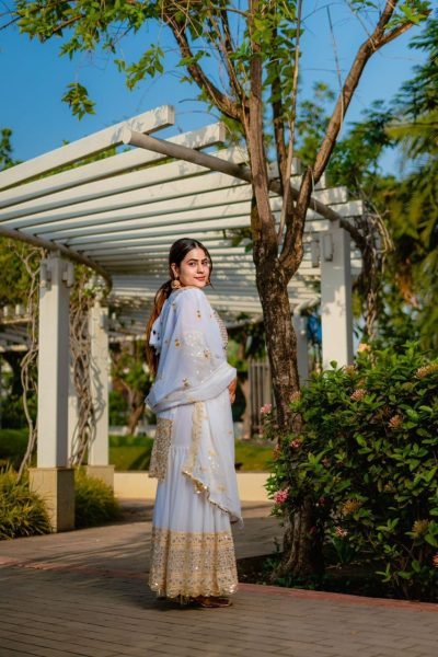 Heavy Wedding Wear Fox Georgette Sharara Suit  Ready To Wear Collection