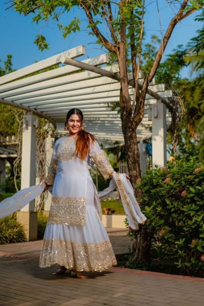 Heavy Wedding Wear Fox Georgette Sharara Suit  Ready To Wear Collection