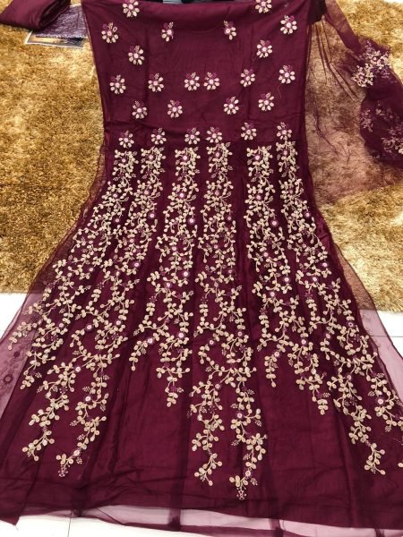 Heavyy Net With Jari Embrodery Long Anarkali Collection in Best Rate Anarakali Gown Wholesale