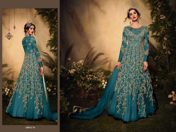 Heavyy Net With Jari Embrodery Long Anarkali Collection in Best Rate Anarakali Gown Wholesale