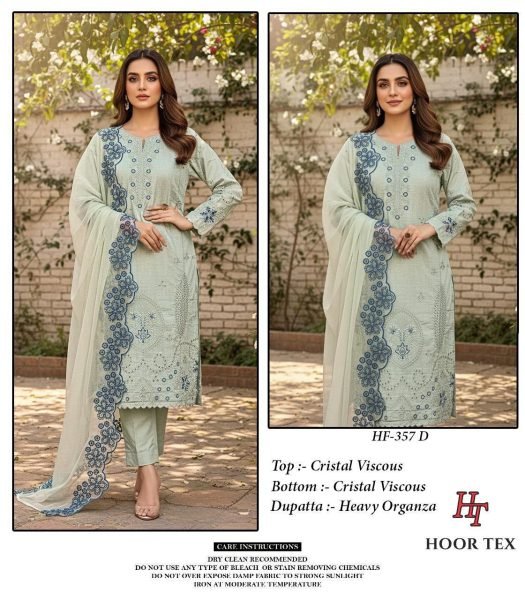 HOOR TEX HF 357 Ready to Wear Pakistani Salwar Kameez Cristal Viscose Fabric Pakistani Suits Wholesale