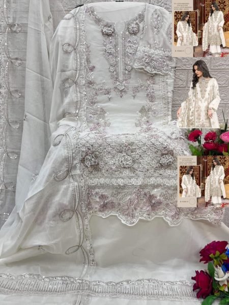 Impeccable White Chiffon Embroidered Party Wear Suit Set by Shree Designer  Embroidery Suits Wholesale