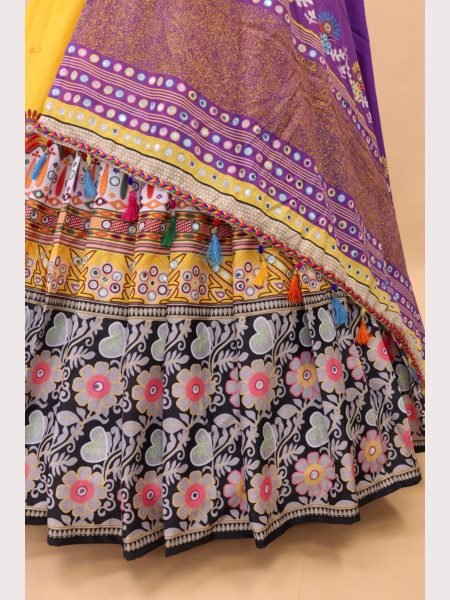 In New Design Navratri Special Chinon Silk Lehenga Choli  Navratri Lehnega Choli
