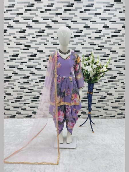 In New Designe Georgette Kids Dhoti Salwar Suits Collection  Girls Wear