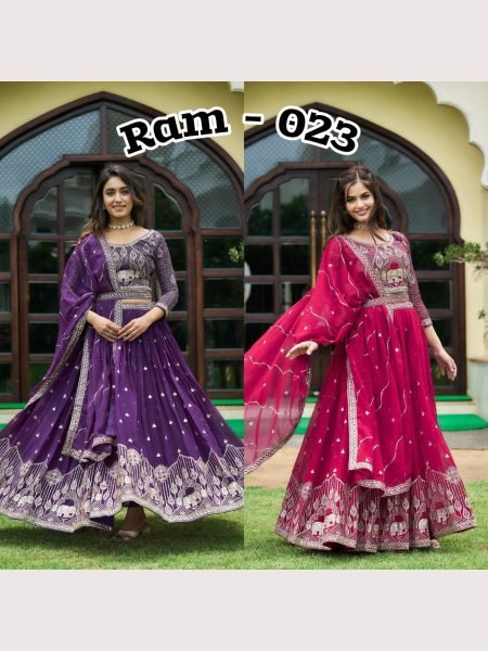 In Wholesale Rate Embroidery Sequence Work Lehenga Choli  Designer Lehenga Choli