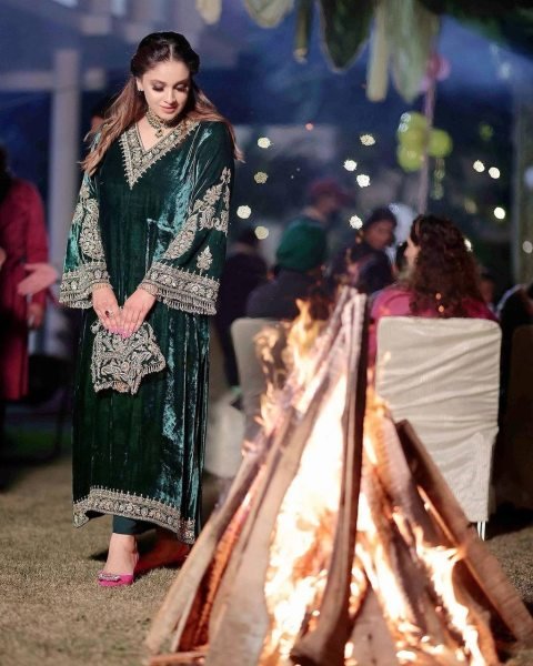 Indian Pakistani Velvet Sequin Embroidered Salwar Kameez Collection  Ready To Wear Collection