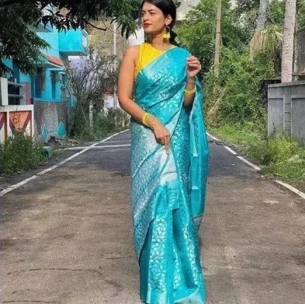 Indian Wedding Banarasi Lichi Silk Saree Banarasi Saree Wholesale