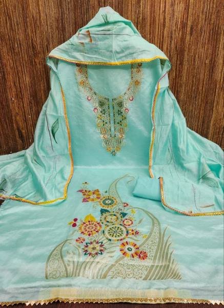 Jacquard Banarasi Dress material Suit Set Color Set Matching Dress Material Wholesale