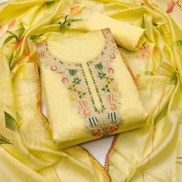 Jacquard Banarasi Dress material Suit Set Color Set Matching Dress Material Wholesale