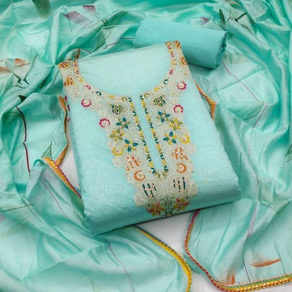 Jacquard Banarasi Dress material Suit Set Color Set Matching Dress Material Wholesale