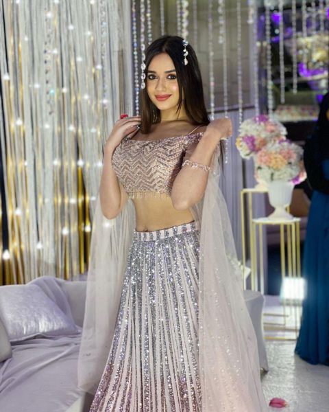 Jannat Zubair Wear White Sequence Work Lehenga Choli Designer Lehenga Choli