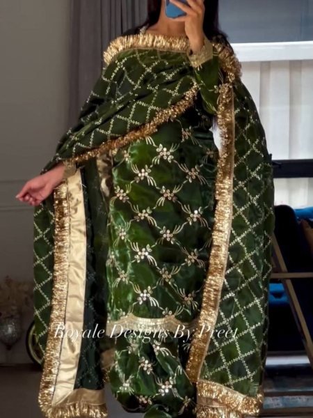Jimmy Choo Silk Top Patiyala And Dupatta Set Fully Stitched Ready To Wear 