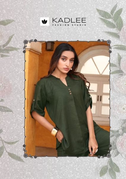 Kadlee Olivia Rayon Flex Co Ord Set Stylish Top  & Bottom for Women Full Set Kurti