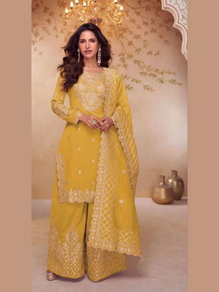 Kajari Catalog No. 7636-A by Gulkayra Designer for a Graceful Festive Look Designer Plazzo Salwar Suits Wholesale