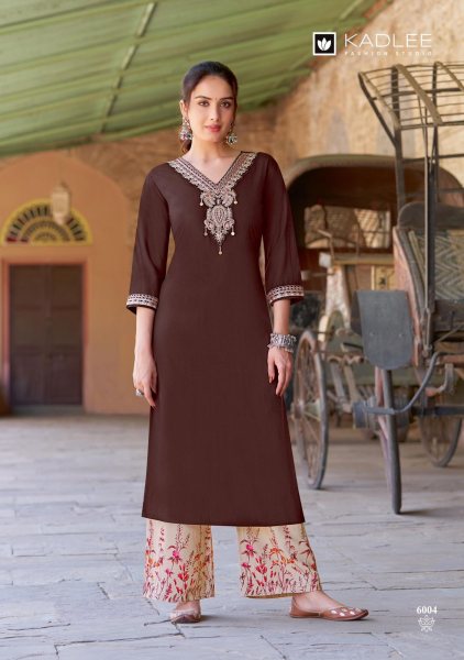 Kaveri Heavy Rayon with Handwork   Embroidery Straight Kurti 6 pcs Catalog Full Set Kurti