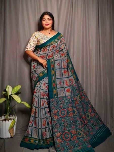 Khadi Cotton With Hand Block Printed Saree Best Collection 
