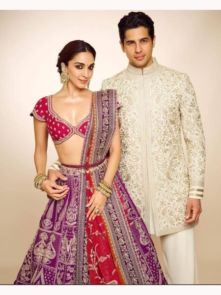 Kiara Advani Satin Silk Lehenga Choli With Embroidery Work  Designer Lehenga Choli