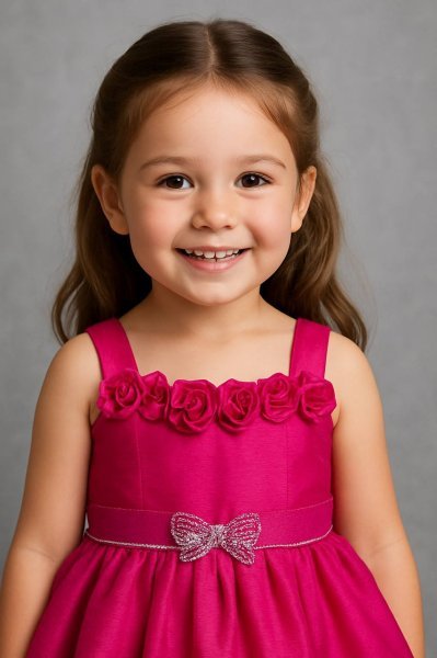 Kids Silk Party Gown with Embroidery and Cotton Inner Stylish Look Girls Wear