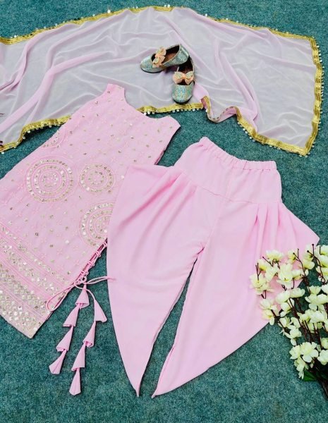 Kids Special Heavy Fox Georgette Dhoti Salwar Suit  Girls Wear