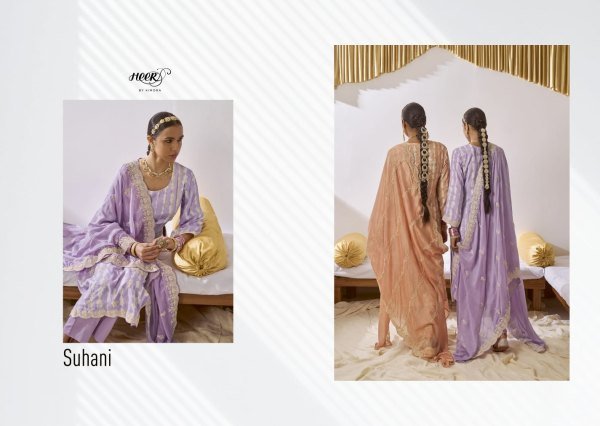 Kimora Heer Suhani Series 9001-9008 Pure Muslin Suit  Designer Plazzo Salwar Suits Wholesale