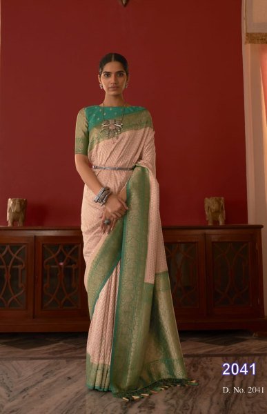 Kimora SANGANER Tradition  Pure Georgette   With Jari Weaving Saree Georgette Sarees Wholesale