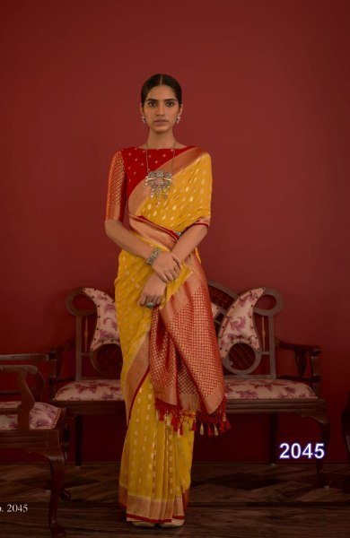 Kimora SANGANER Tradition  Pure Georgette   With Jari Weaving Saree Georgette Sarees Wholesale