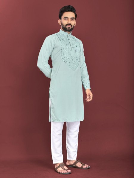 Kohinoor Catloge Mirror Work Mens Kurta Pajama Collection  Kurta Pajama Wholesale