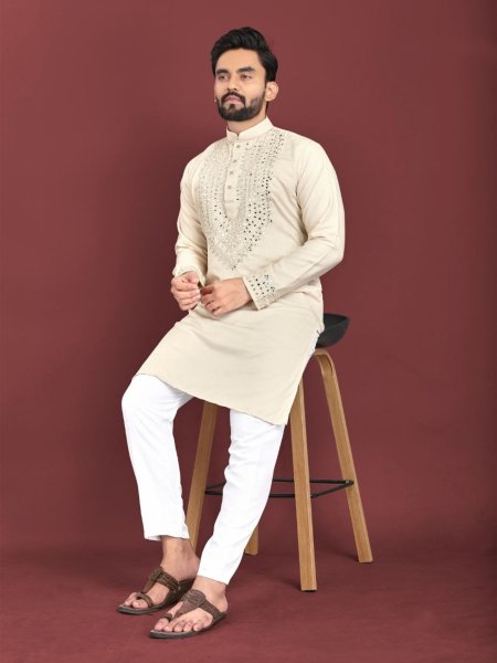 Kohinoor Catloge Mirror Work Mens Kurta Pajama Collection  Kurta Pajama Wholesale