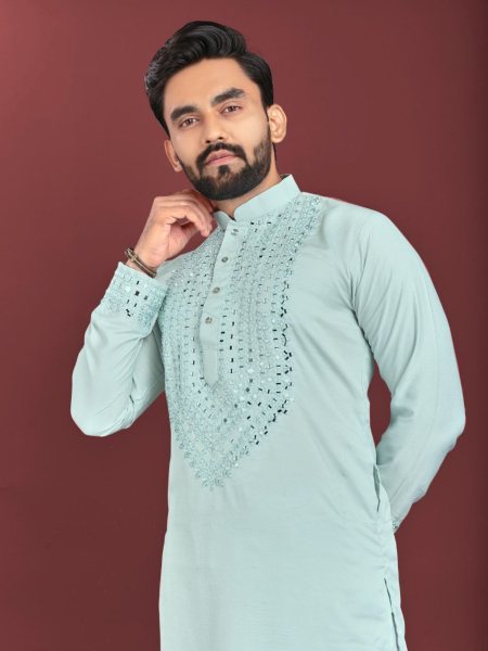 Kohinoor Catloge Mirror Work Mens Kurta Pajama Collection  Kurta Pajama Wholesale