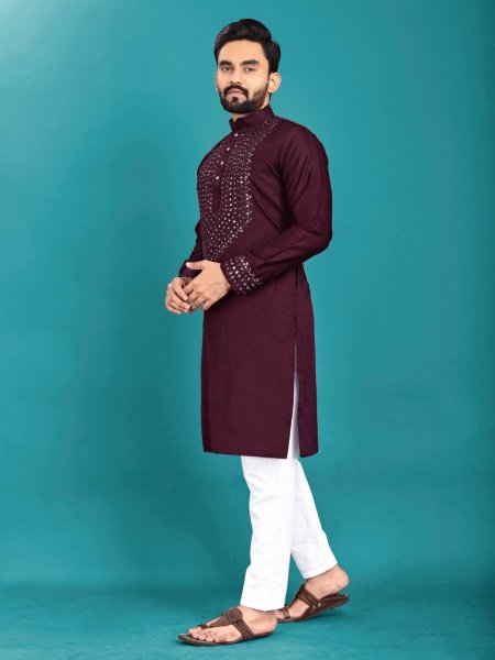 Kohinoor Catloge Mirror Work Mens Kurta Pajama Collection  Kurta Pajama Wholesale