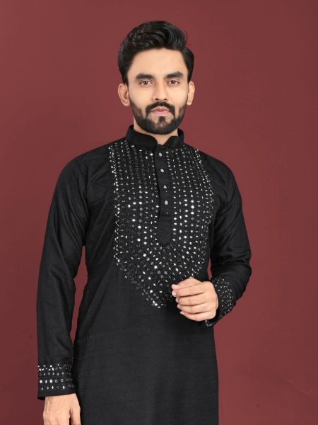 Kohinoor Catloge Mirror Work Mens Kurta Pajama Collection  Kurta Pajama Wholesale