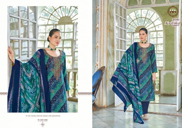 KRITIKA VOL 4 Pure Rayon with Digital Print with Foil    Swarovski Diamond Work Dress Material 8 Pcs catalogue Full Set Dress Material