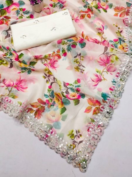Fancy Georgette Saree Floral Chiffon Design Best Offers on Fancy Georgette Sarees Georgette Sarees Wholesale