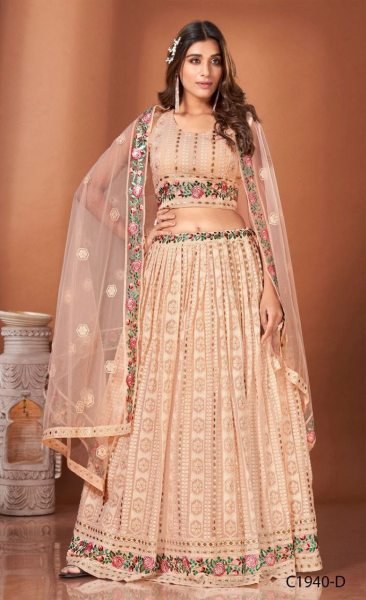 Lakhanvi thraed Work With Hand Work Lehenga Choli  Designer Lehenga Choli