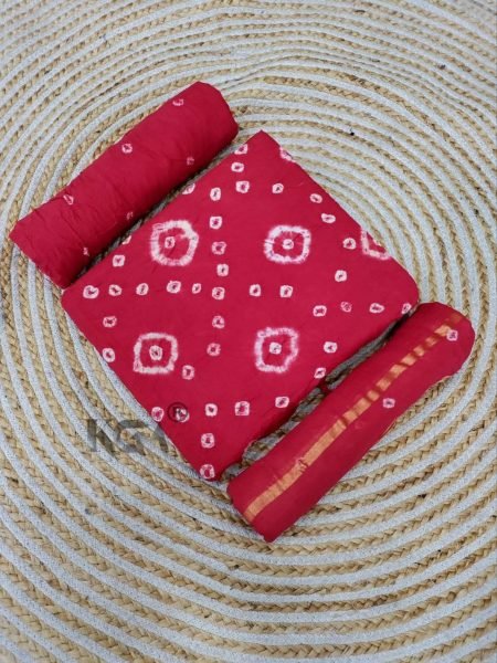 Latest Bandhej Dress Material With Dupatta For Women  Bandhani Dress Material
