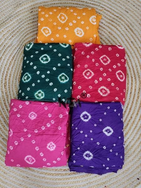 Latest Bandhej Dress Material With Dupatta For Women  Bandhani Dress Material