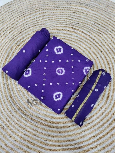 Latest Bandhej Dress Material With Dupatta For Women  Bandhani Dress Material
