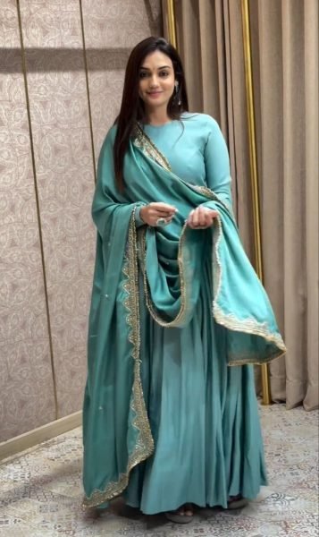 Latest Collection Of French Micro Gown With Faux Georgette Sequence Work Dupatta Ready To Wear Collection