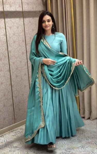 Latest Collection Of French Micro Gown With Faux Georgette Sequence Work Dupatta Ready To Wear Collection
