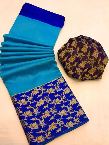 Latest Crystal Silk Saree With Jacquard Border Sarees 