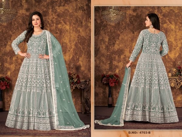 Latest Designer Party Wear Net  Anarkali Suit  Anarakali Gown Wholesale