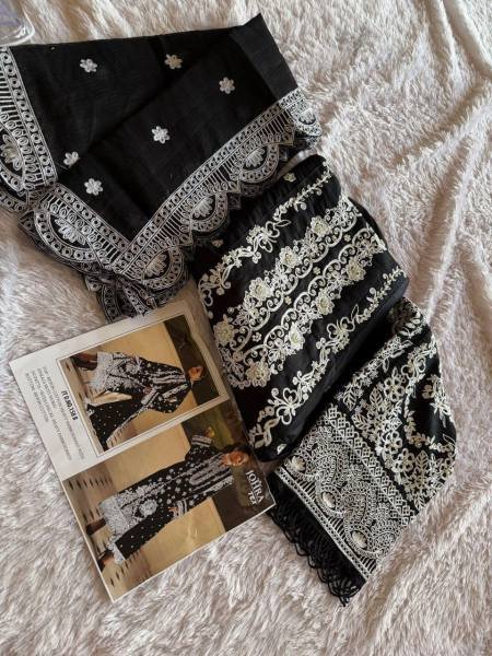 Latest Designer Rayon Cotton Pakistani Suit with Embroidery   Pearl Moti Work At Wholesale Rates Pakistani Suits Wholesale