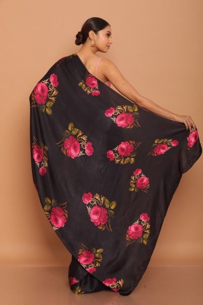 Latest Japan Satin Silk Saree with Digital Print Womens Designer Saree Wholesale in Surat for Resellers   Clothing Stores Silk Sarees Wholesale