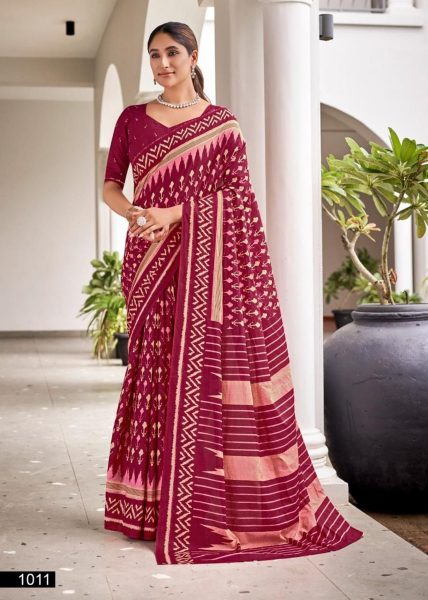 Latest Mul Cotton Saree With Unstitch Blouse Cotton Sarees Wholesale