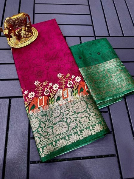 Latest Silk Saree With Elephant Design At Wholesale Rate  Silk Sarees Wholesale