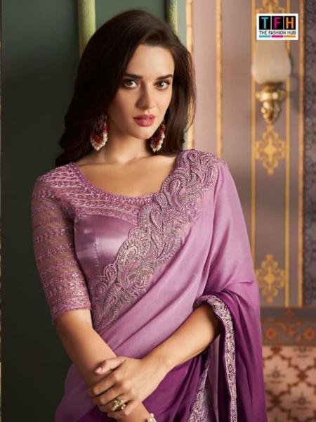 Latest TFH Fancy Party Wear Soft Satin Silk Saree Collection with Banglori Silk Blouse 