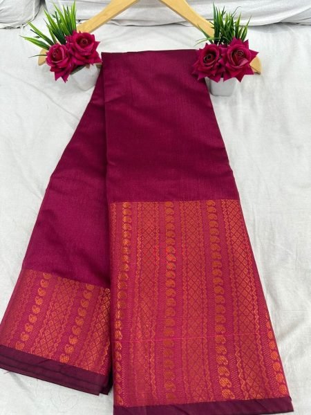 Latest Trendy Pure Mercerised Copper Silk Saree  Silk Sarees Wholesale