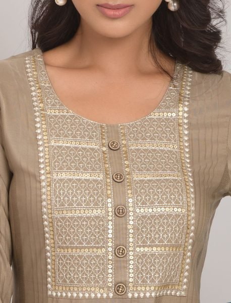 Launched  Women Sequence Embroidery Viscose Rayon Kurti Set Ready To Wear Collection